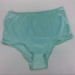 Vintage Castle Harbor Size 12 Blue Panties Plus High Waist Briefs